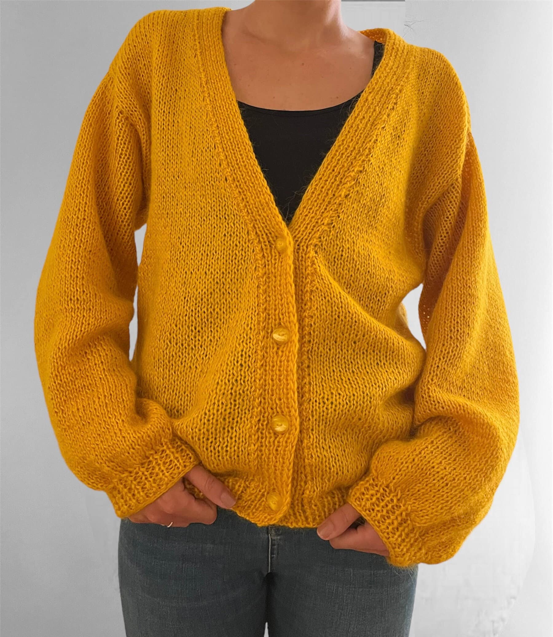 yo BIOTOP Wool mohair hook cardigan