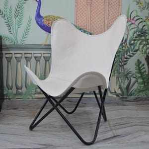 Cnavas Butterfly Chsir, White or Black Canvas Chair, Living Room Chair, Outdoor Furniture