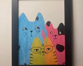 Cat Family - Original Artwork