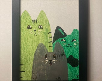 Cat Family - Original Artwork