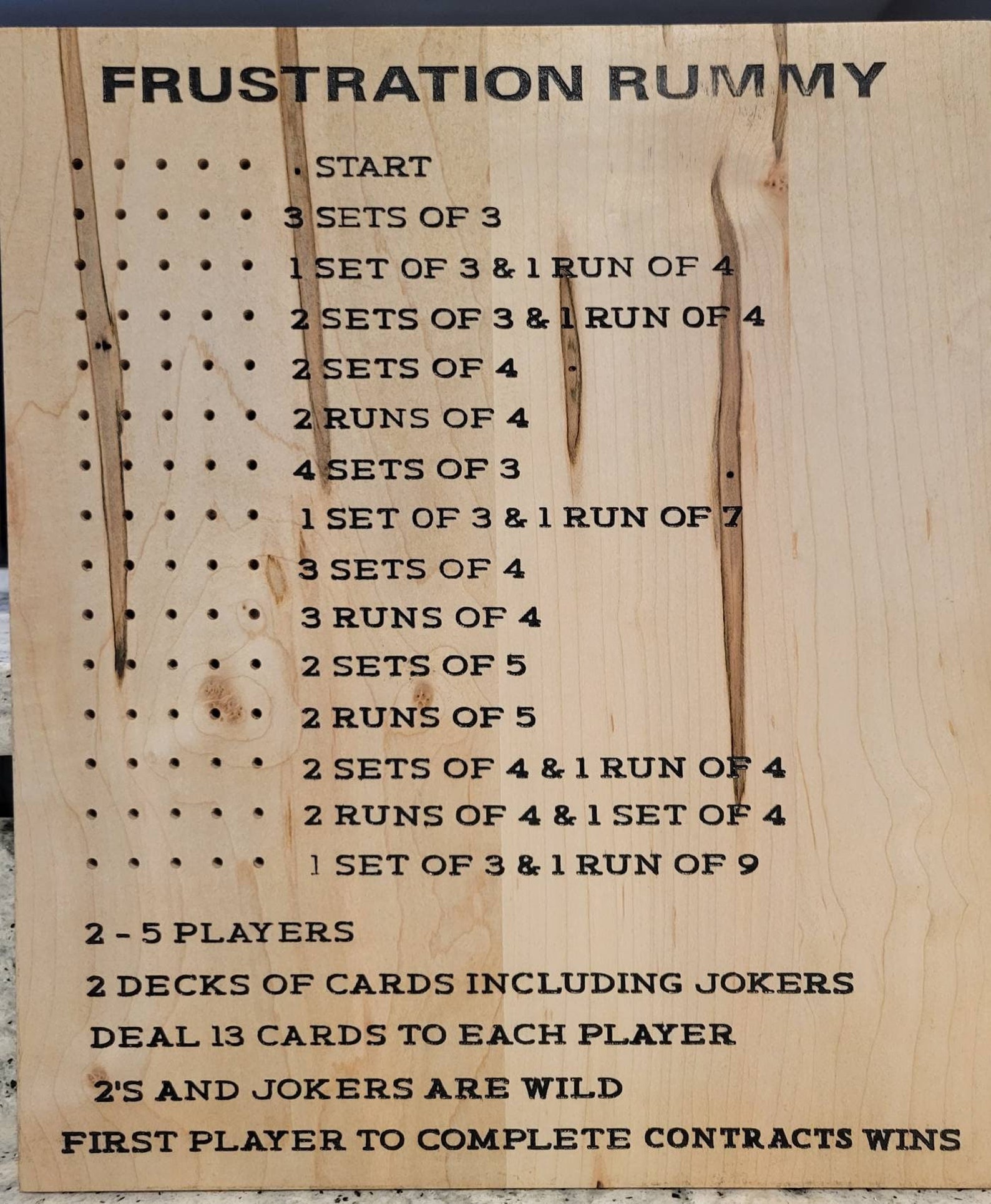 Frustration Rummy Board Game Cut File For CNC And Laser Etsy