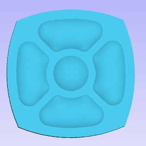 5 pocket snack tray STL, DXF, SVG, and pdf