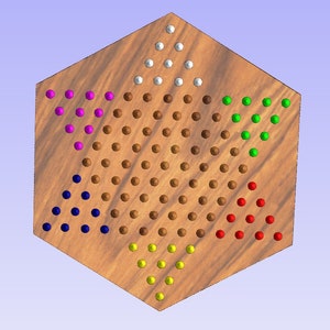 Chinese Checkers Board Game Hexagon CNC cut file/ Template
