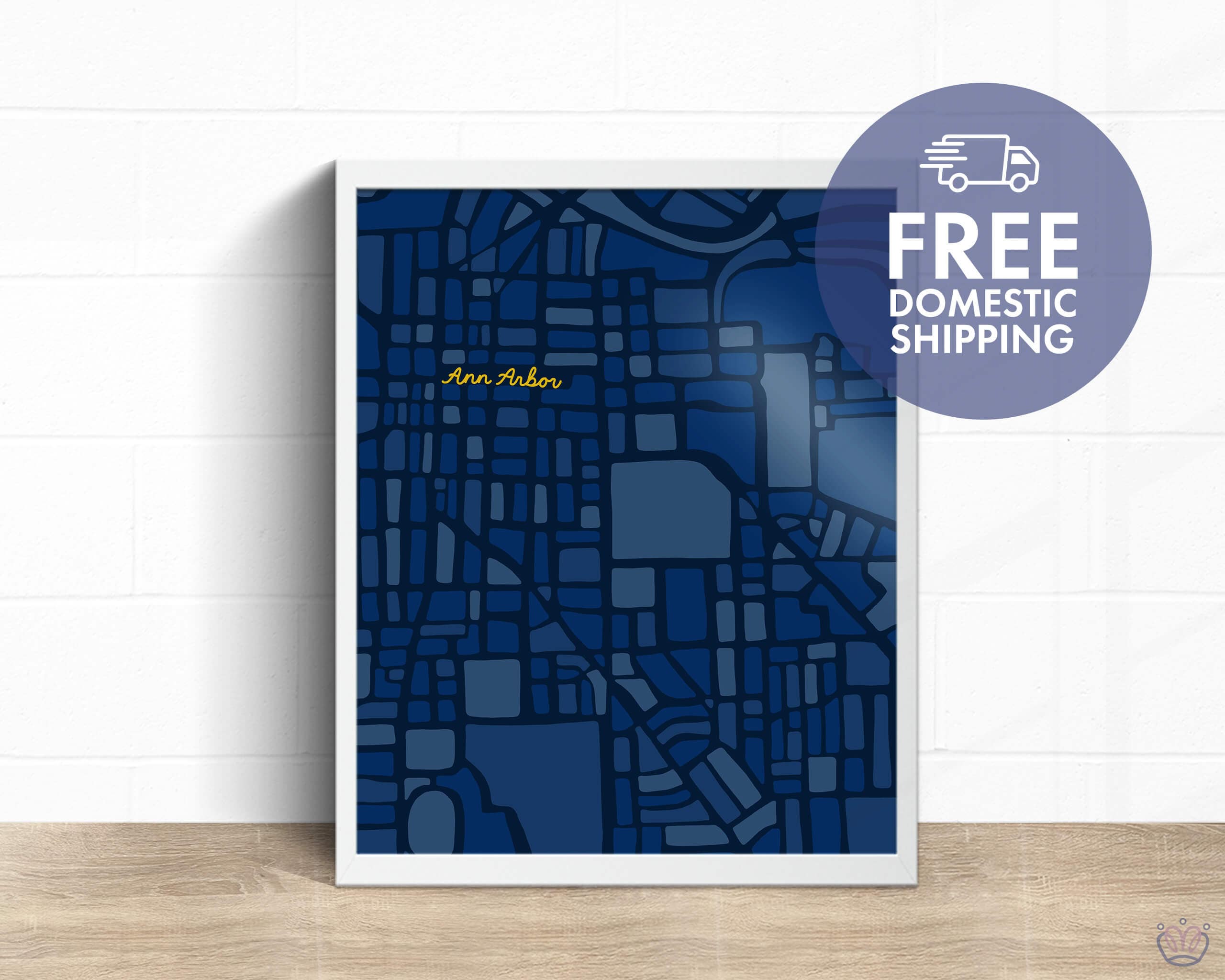 University of Michigan Hand Drawn Map Print Graphic Map | Etsy