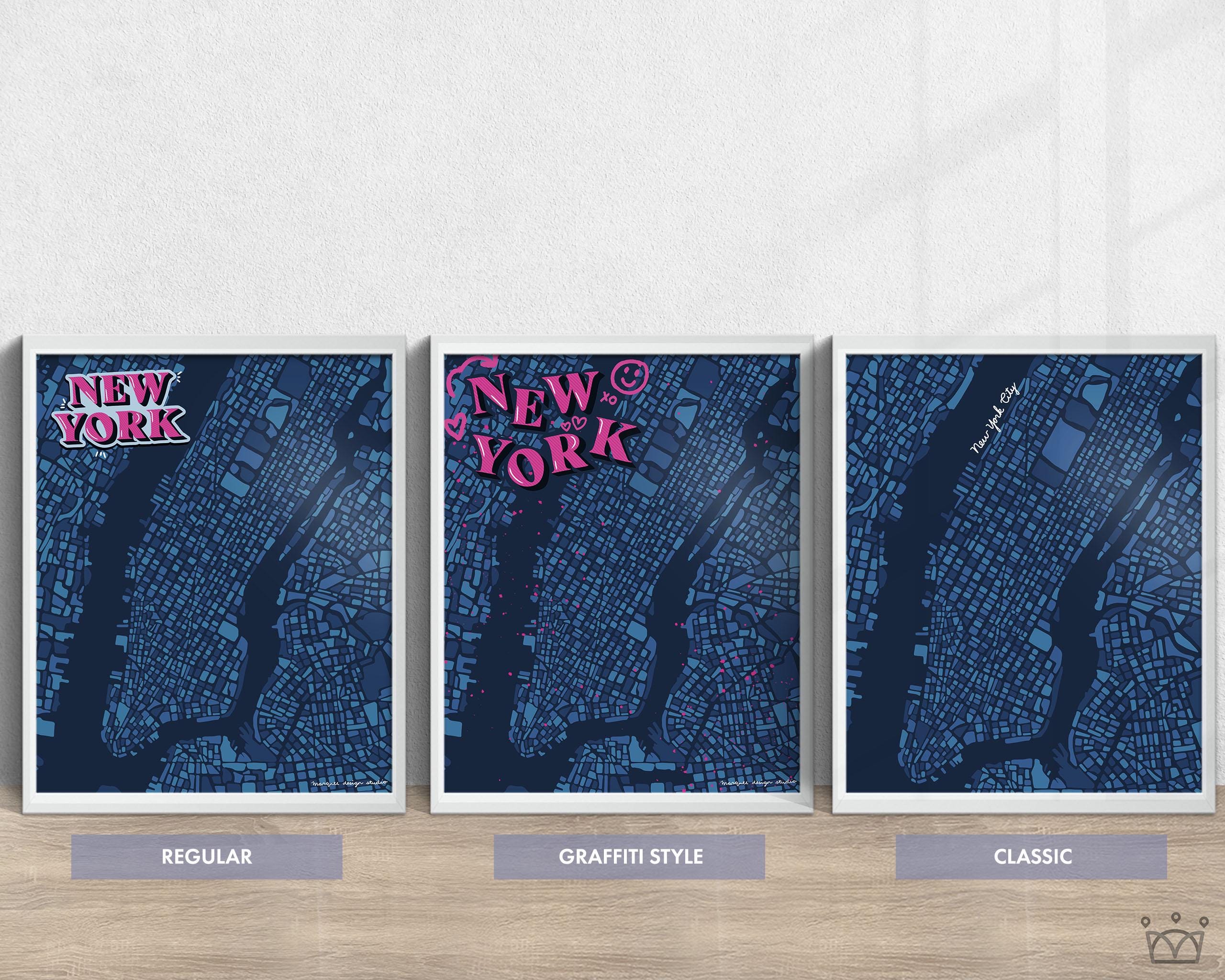 Custom Hand Drawn Map Print | Three Handwritten Styles | Customizable ...