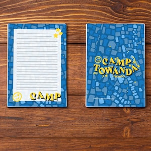 Personalized Camp Towanda Stationery | Map Artwork, Colorful Map, Letters From Camp, Camp Stationery, Sleepaway Camp, Personalized Notes