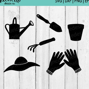 garden tools svg, garden tools clipart, garden bundle svg, spring garden clipart, flower pot svg, garden gloves svg, watering can svg, png