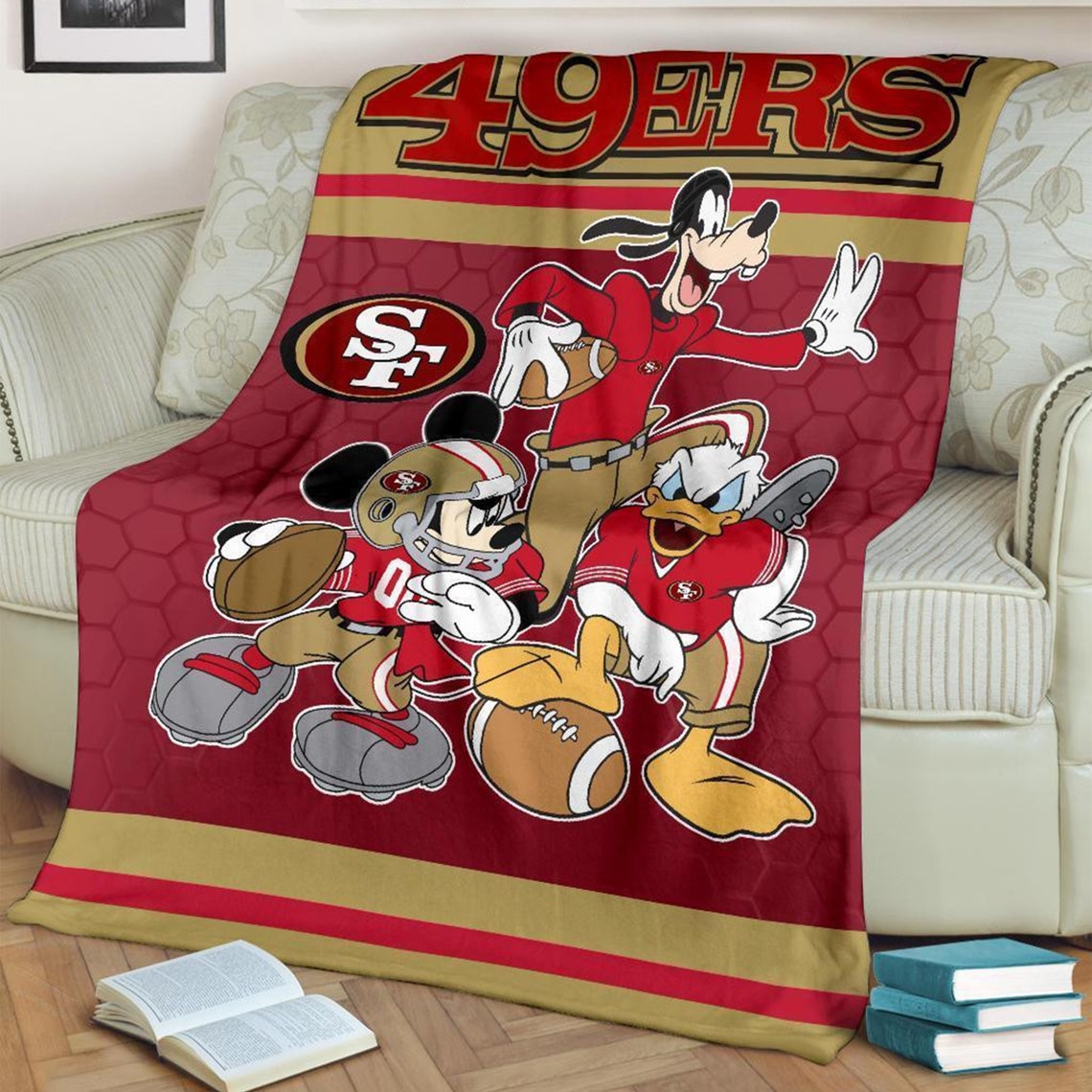 NFL San Francisco 49ers Fleece Blanket Personalized Gift For Etsy