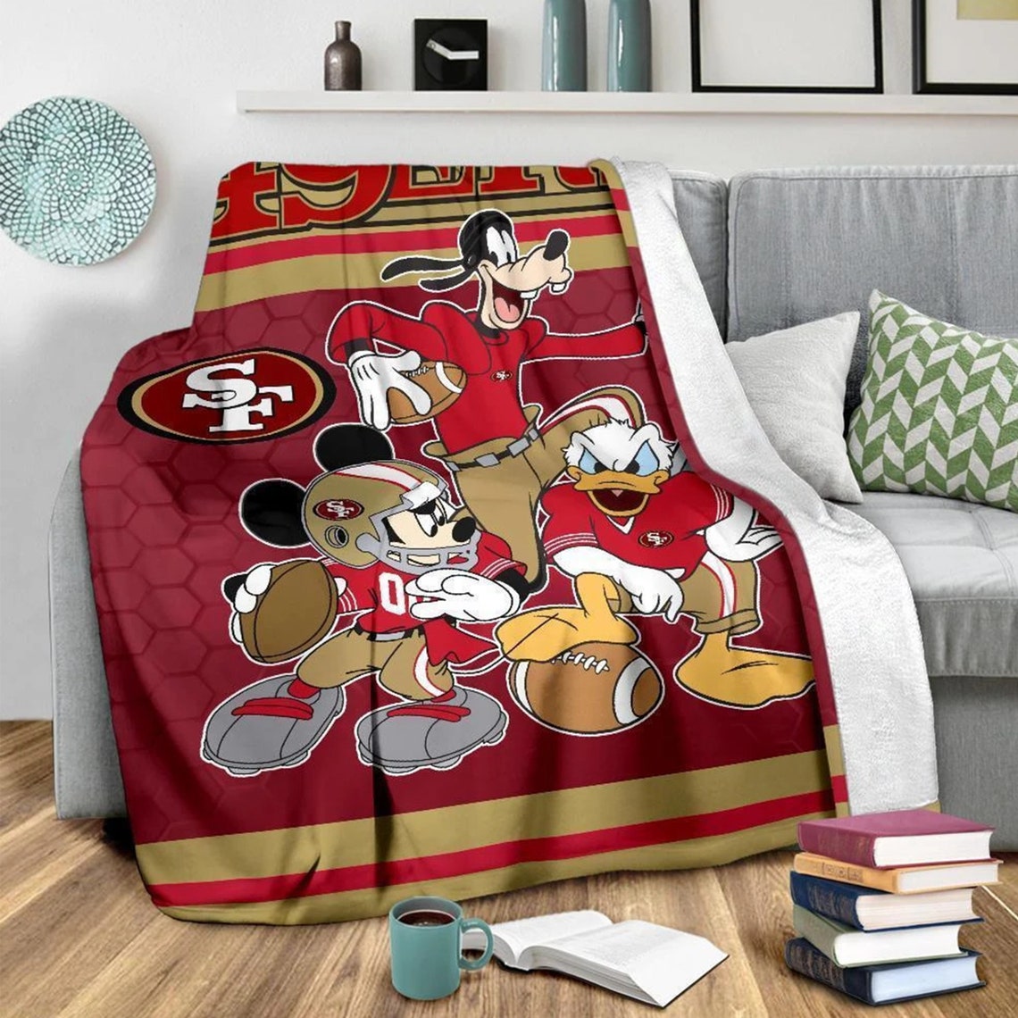 NFL San Francisco 49ers Fleece Blanket Personalized Gift For Etsy