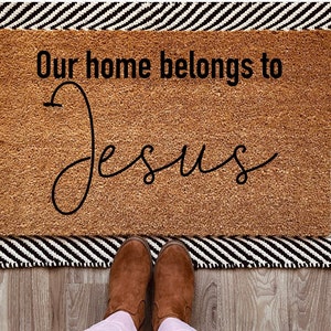 Jesus Doormat,Christian Doormat,Welcome Doormat,Bible Doormat,Front Door Rug,Front Porch Rug,Love Jesus
