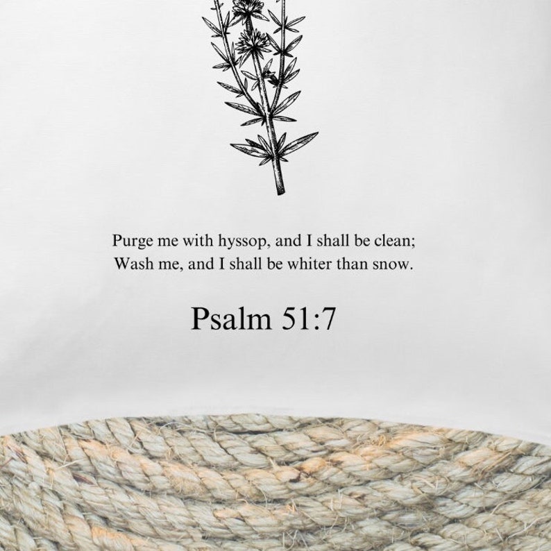 Hyssop Bush, Flowers and Trees of the Bible,christian Pillow,throw ...