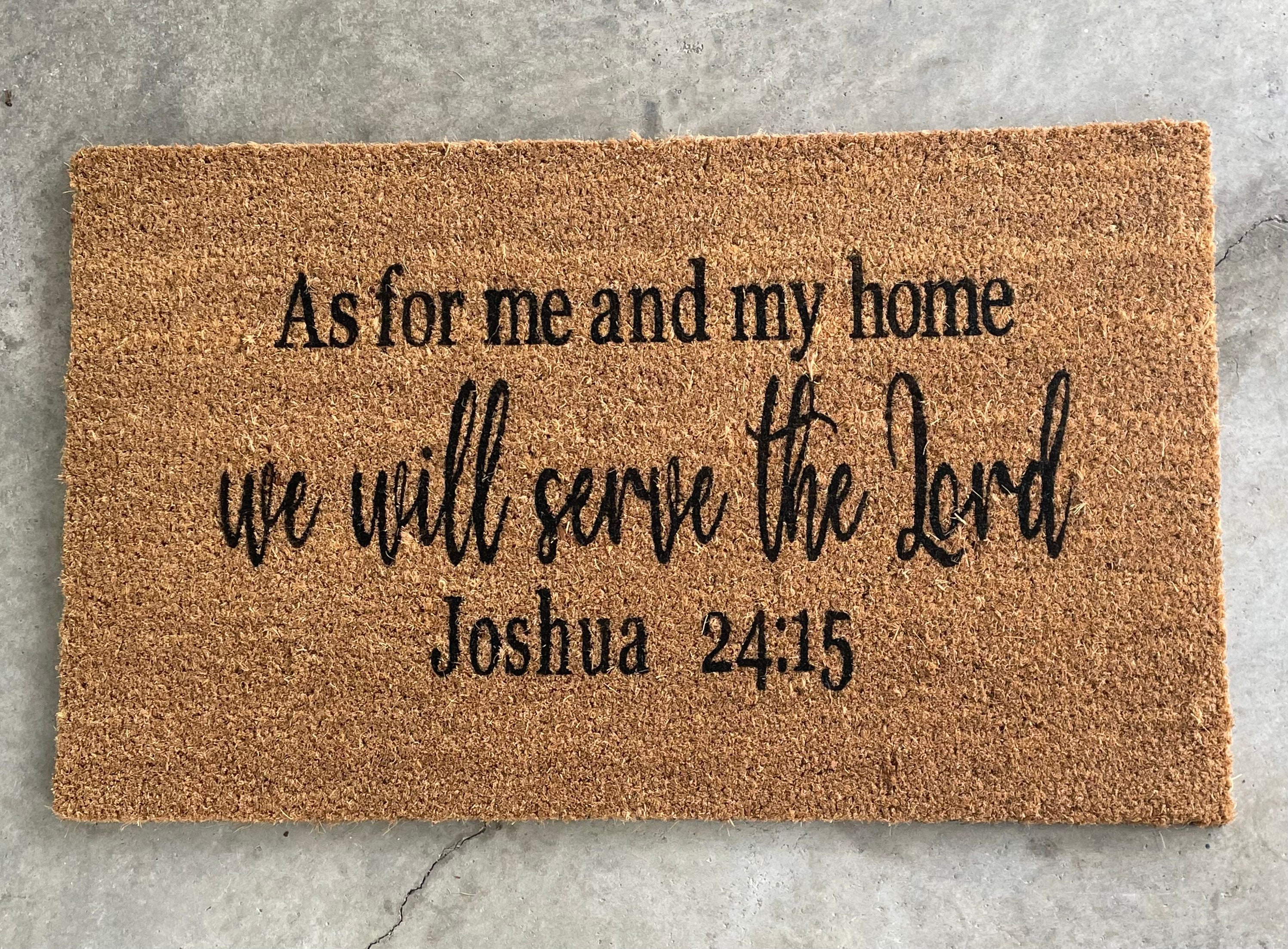 Christian Doormat Joshua 2415 Mat Front Door Mat Etsy