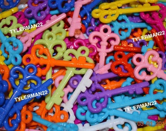 Fun Colorful Acrylic Keys Bird Parrot Toy Part Crafts Scrapbooking 2 3/8"