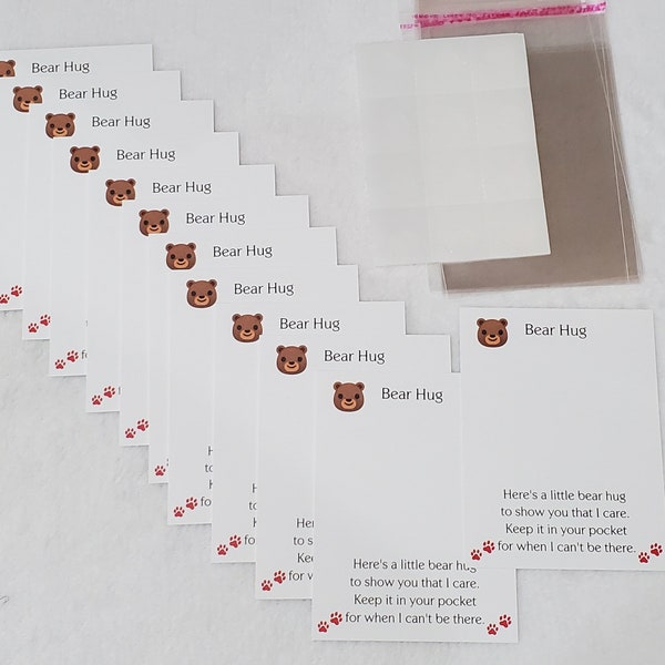 Complete Packaging Kit / Cards For 12 Bear Hugs / Pocket Hugs