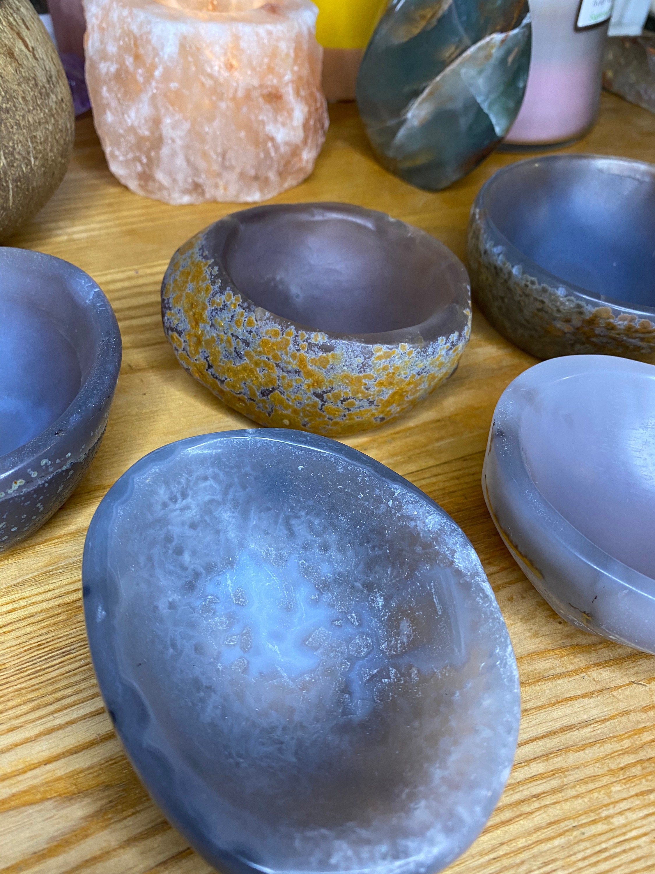 Natural Agate Bowl Home Decor Crystal Bowl for Tumbles Etsy