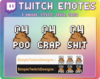 Poop Twitch Emotes | Poop Channel Points | Text Twitch Emotes | Funny Twitch Emotes | Twitch Fail Emotes