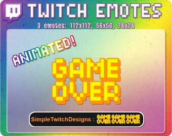 Teal Game Over Animated Twitch Emotes | Fail Channel Points | Ded ...