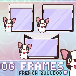 French Bulldog Facecam Frames | Twitch Streamer Designs | Dog Webcam Frames | Bulldog Frenchie