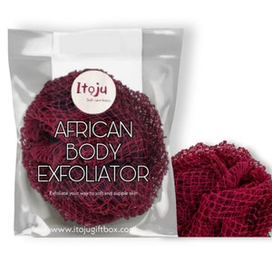 African Body Exfoliator - Bath & Shower Net Sponge, Sapo, Pouf, African Sponge, African Exfoliating Net, African Scrub Net