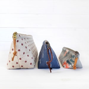 Hartford Zipper Pouch Pattern, three sizes, sewing pattern, pdf pattern, zipper pouch, bag pattern, organize, instant download, diy.