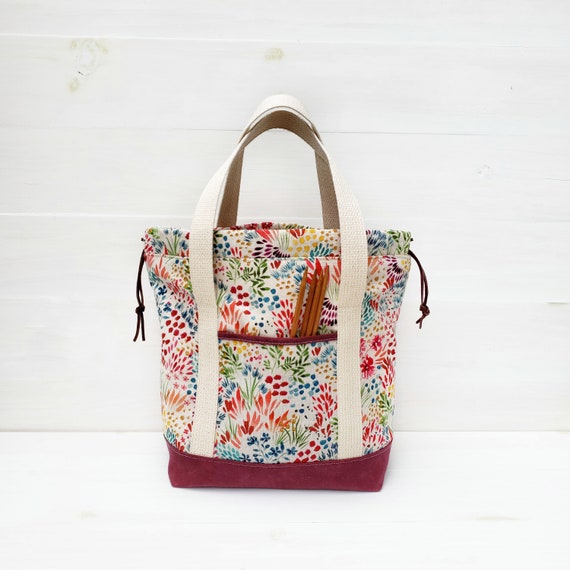 Toberman Tote Pattern, two sizes, sewing pattern, pdf pattern, project bag, lunch bag, organize, beach bag, diy, knitting bag.