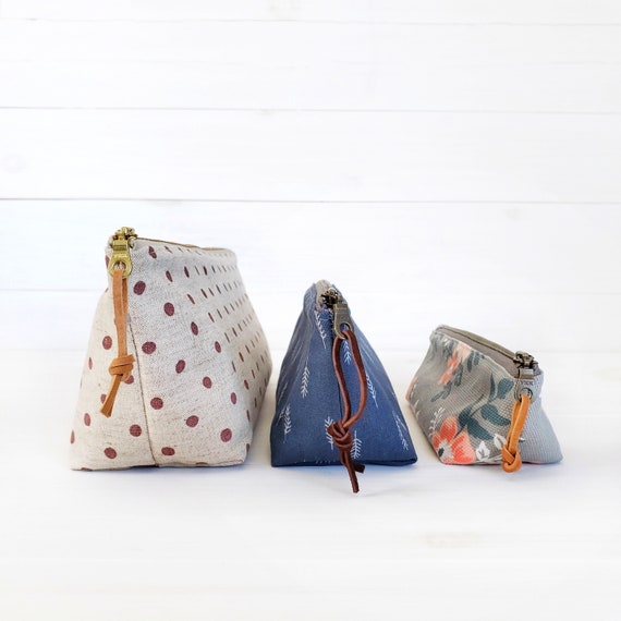Hartford Zipper Pouch Pattern, three sizes, sewing pattern, pdf pattern, zipper pouch, bag pattern, organize, instant download, diy.