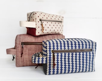 Bramley Box Bag, three sizes, sewing pattern, pdf pattern, zipper pouch, bag pattern, toiletry bag, organize, instant download, diy.