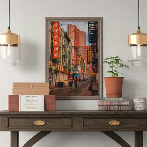 Chinatown Canal Street Print: New York City Travel Poster