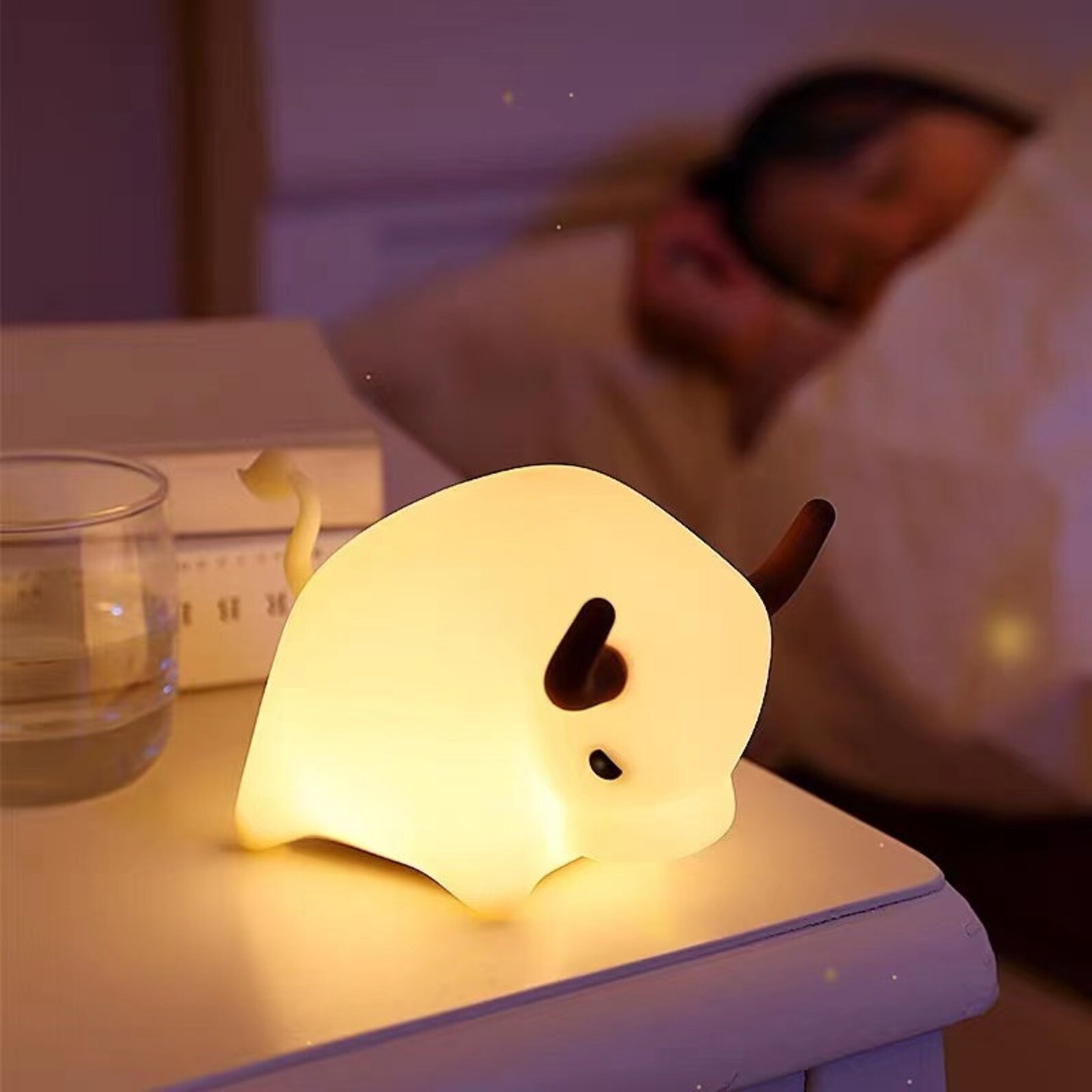 Cute cow night light nightstand night lamp table light Etsy