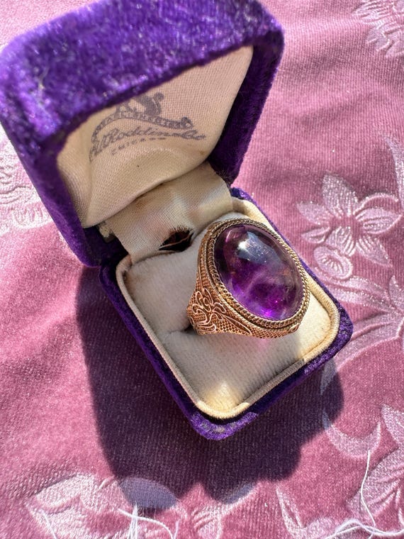 Chinese Export 800 Silver Adjustable Ring.  Gold … - image 1