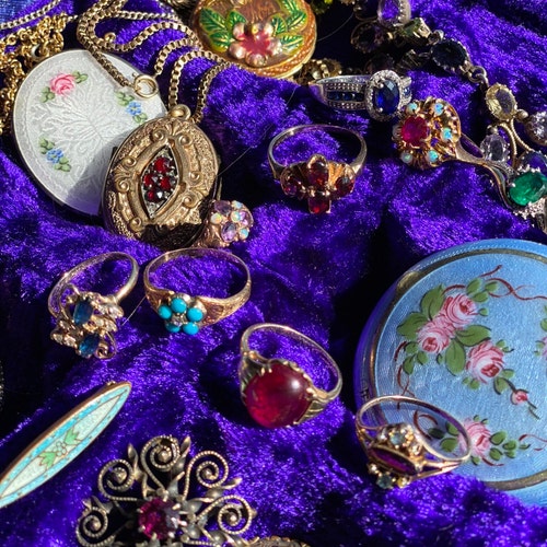 Boucle D'oreille Vintage Clip - Verre Murano Millefiori Probable - Occasion