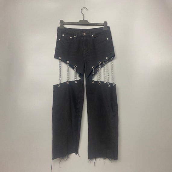 Black Jeans With Chains - Etsy Denmark