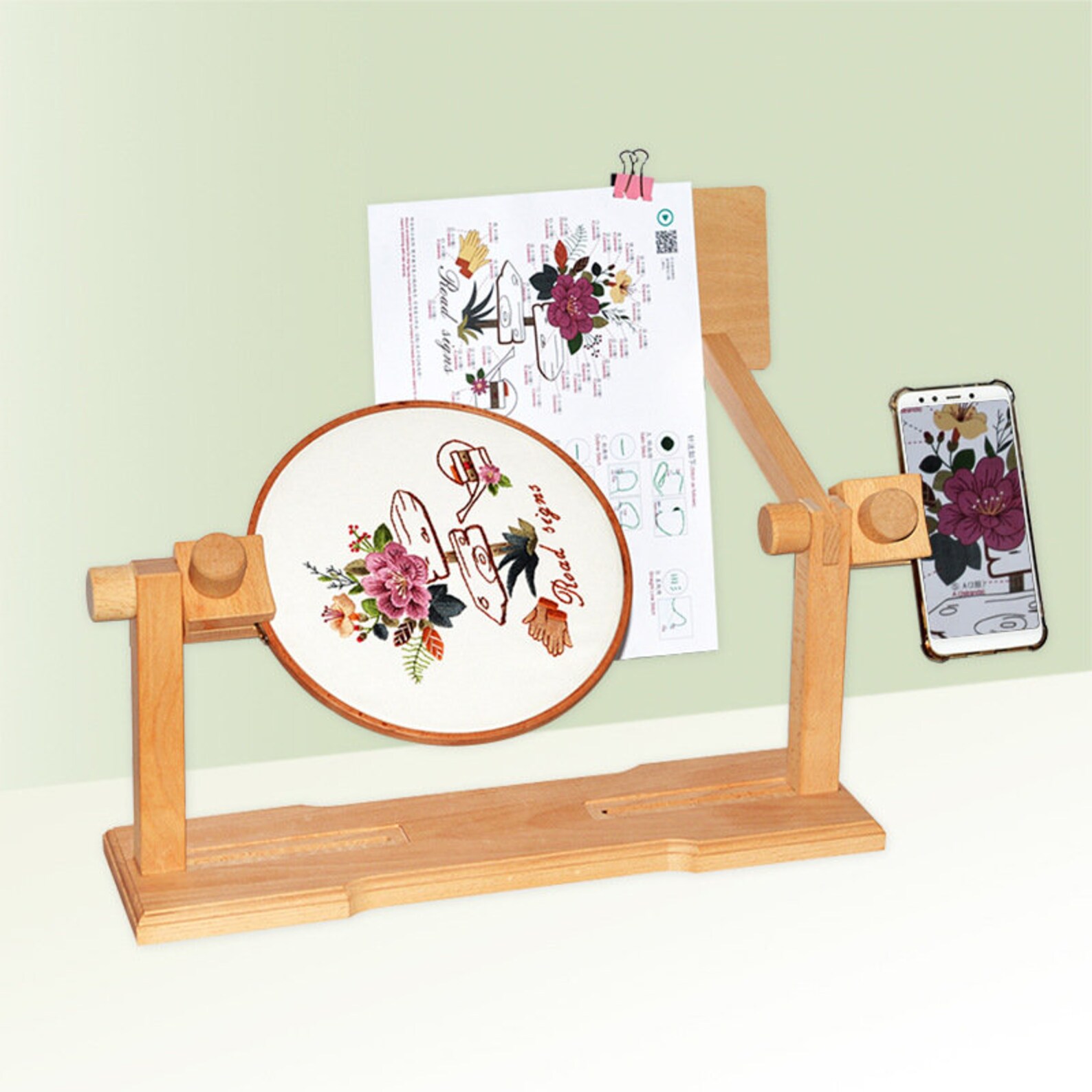 Professional Embroidery Table & Lap Stand rotatable Fully Etsy