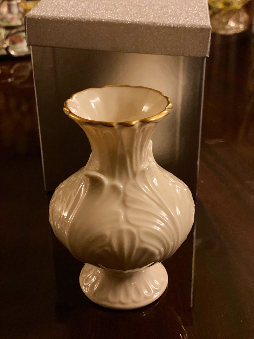 Lennox Elfin Bud Vase in Gift Box 22k Gold Trim 4.5 1134 Etsy