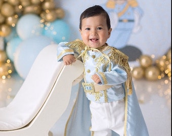 Holiday Charming Prince Costume,King Costume for Baby,First Birthday Outfit Boy,The Dragon Prince ,Baby Dedication Outfit,halloween costume