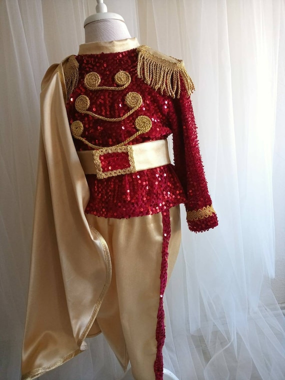 Costume Da Re Per Bambini – Mantello Rosso E Corona – Vestito Medievale Per Gioco Di Ruolo
