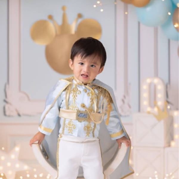 Holiday Charming Prince Costume,Christmas Costume , King Costume for Baby,First Birthday Outfit Boy,The Dragon Prince , halloween costume