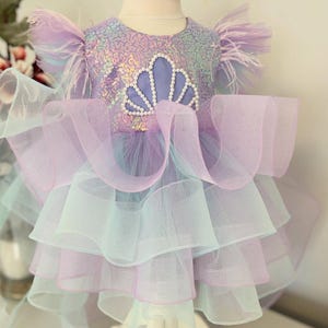 Duty Free , mermaid dress for kids , mermaid costume, 1st birthday dress, birthday outfit forl girl