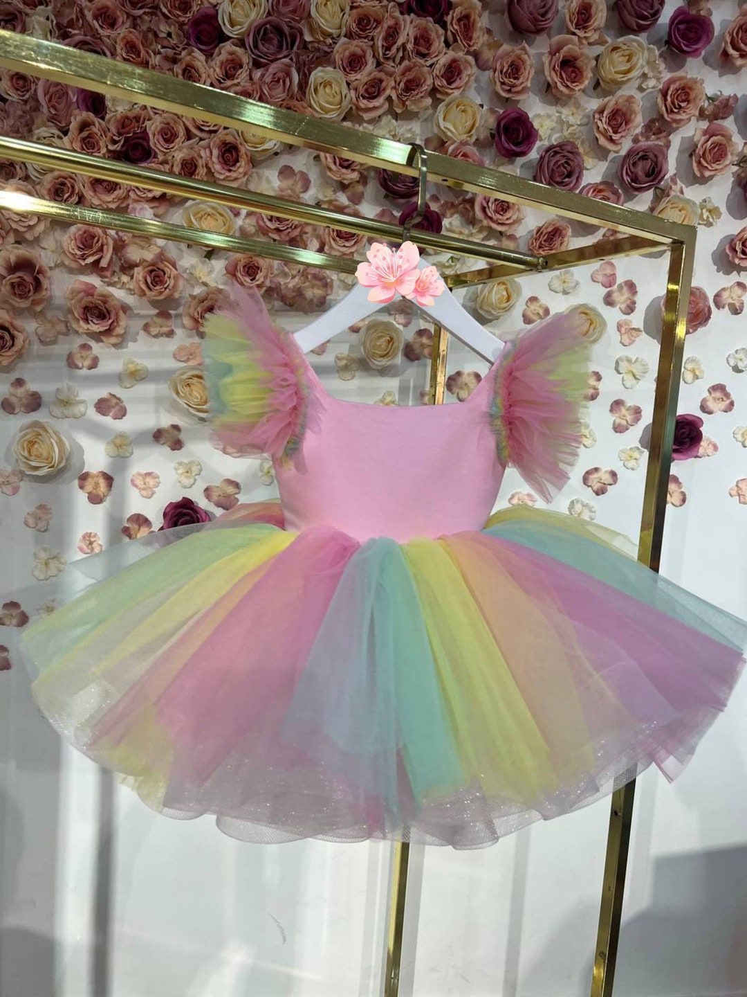 Unicorn Print Tie Dress