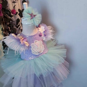 mermaid baby dress , mermaid costume , toddler mermaid costume ,mermaid invitation, mermaid tutu toddler ,mermaid crown ,mermaid dress