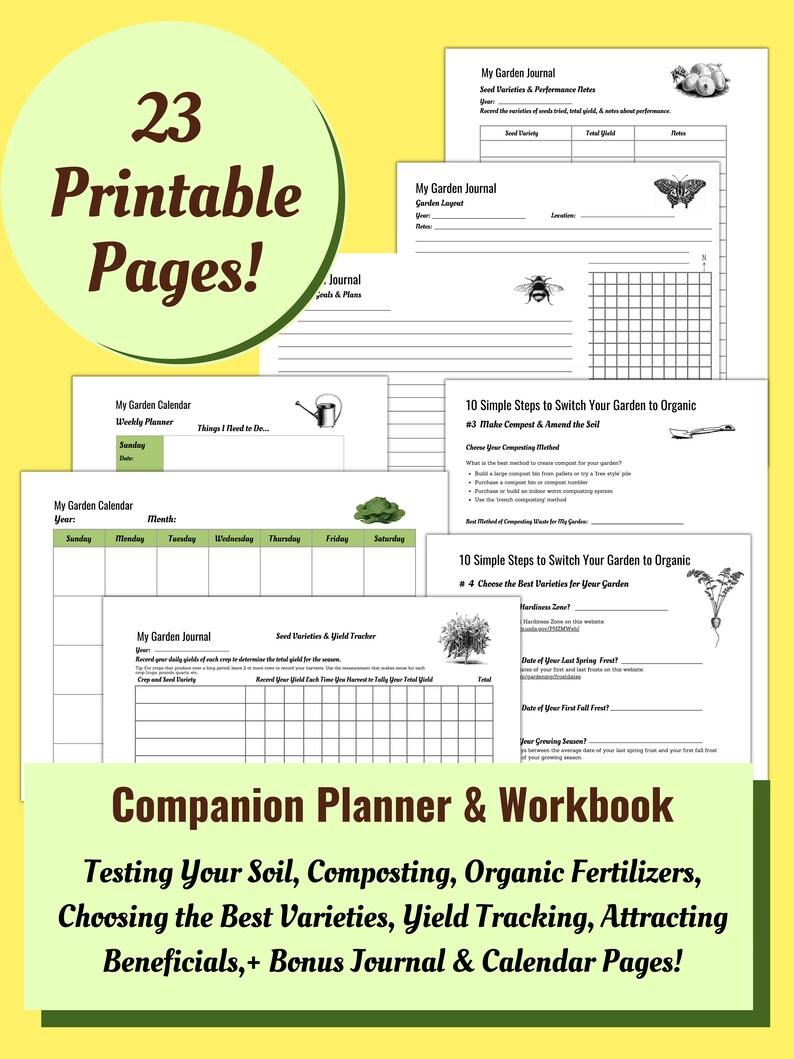 Planner & Workbook 10 Simple Steps to Switch Your Garden to Organic image 3