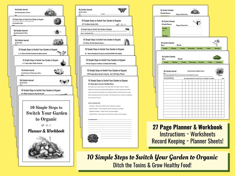 Planner & Workbook 10 Simple Steps to Switch Your Garden to Organic image 1