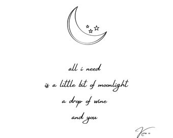 Moonlight Quotes Etsy Moonlight Quotes Etsy