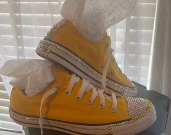 gold converse high tops