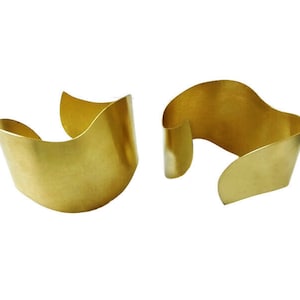 SET of 2 pcs. Raw brass cuff blanks Handmade Metal cuff bracelet blanks for jewelry making 1.57 inches (40 x 160 x 0.5 mm)
