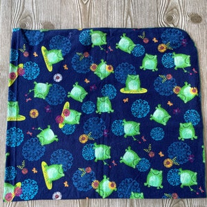 Large Baby Blanket - Receiving Blanket - Frog - Lilly pad - Baby Shower Gift