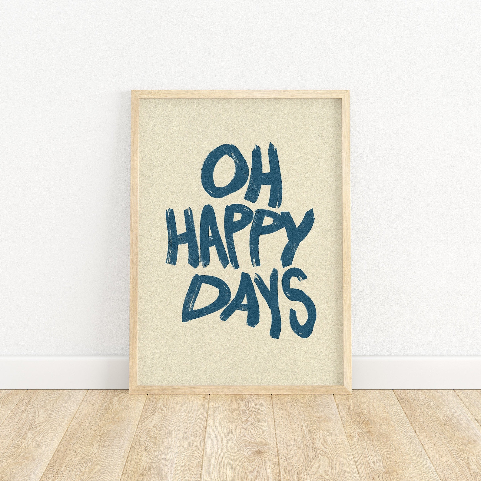 Oh Happy Days Print Home Prints Typography Quote Print Etsy