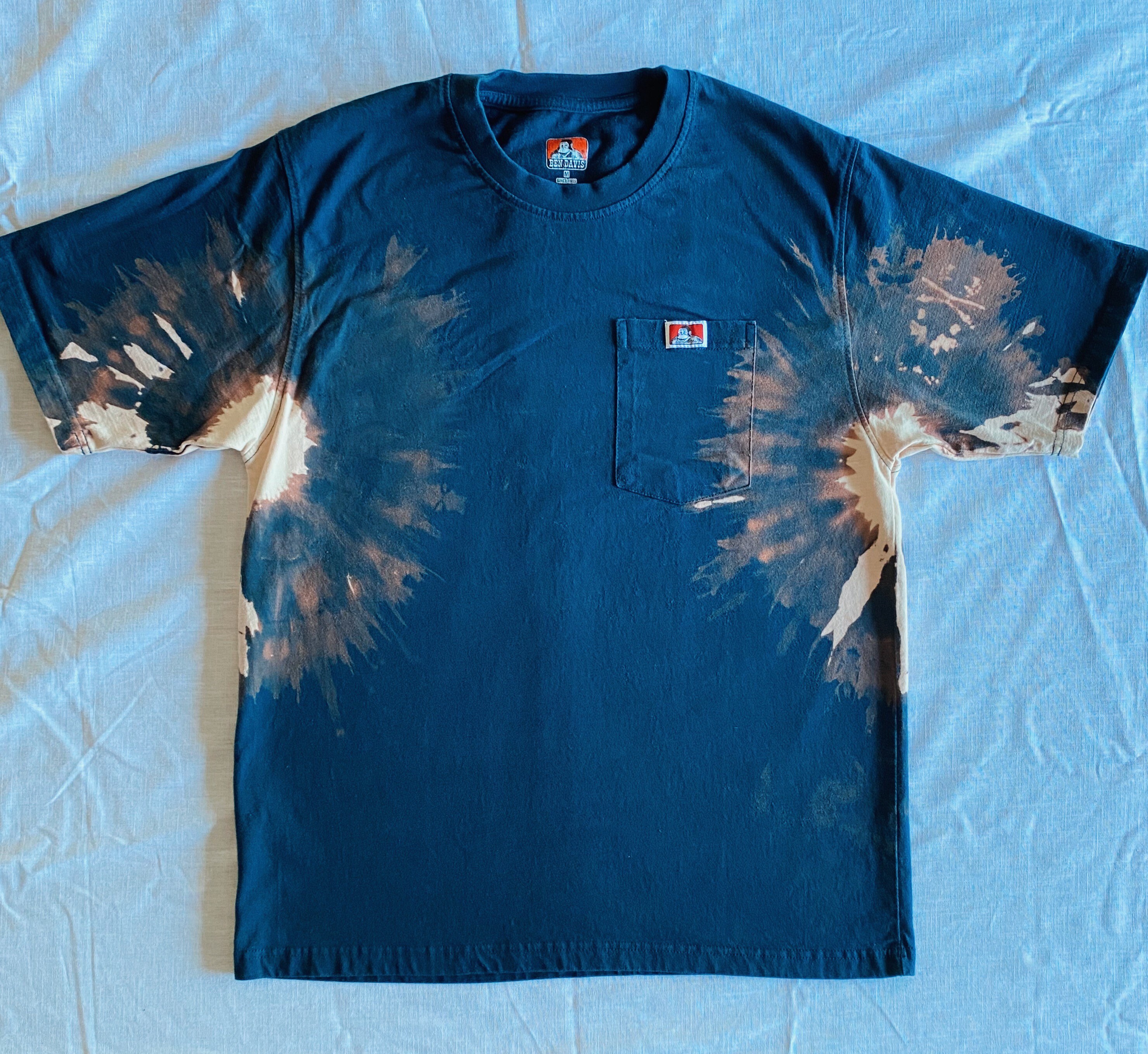 bleach dye navy shirt