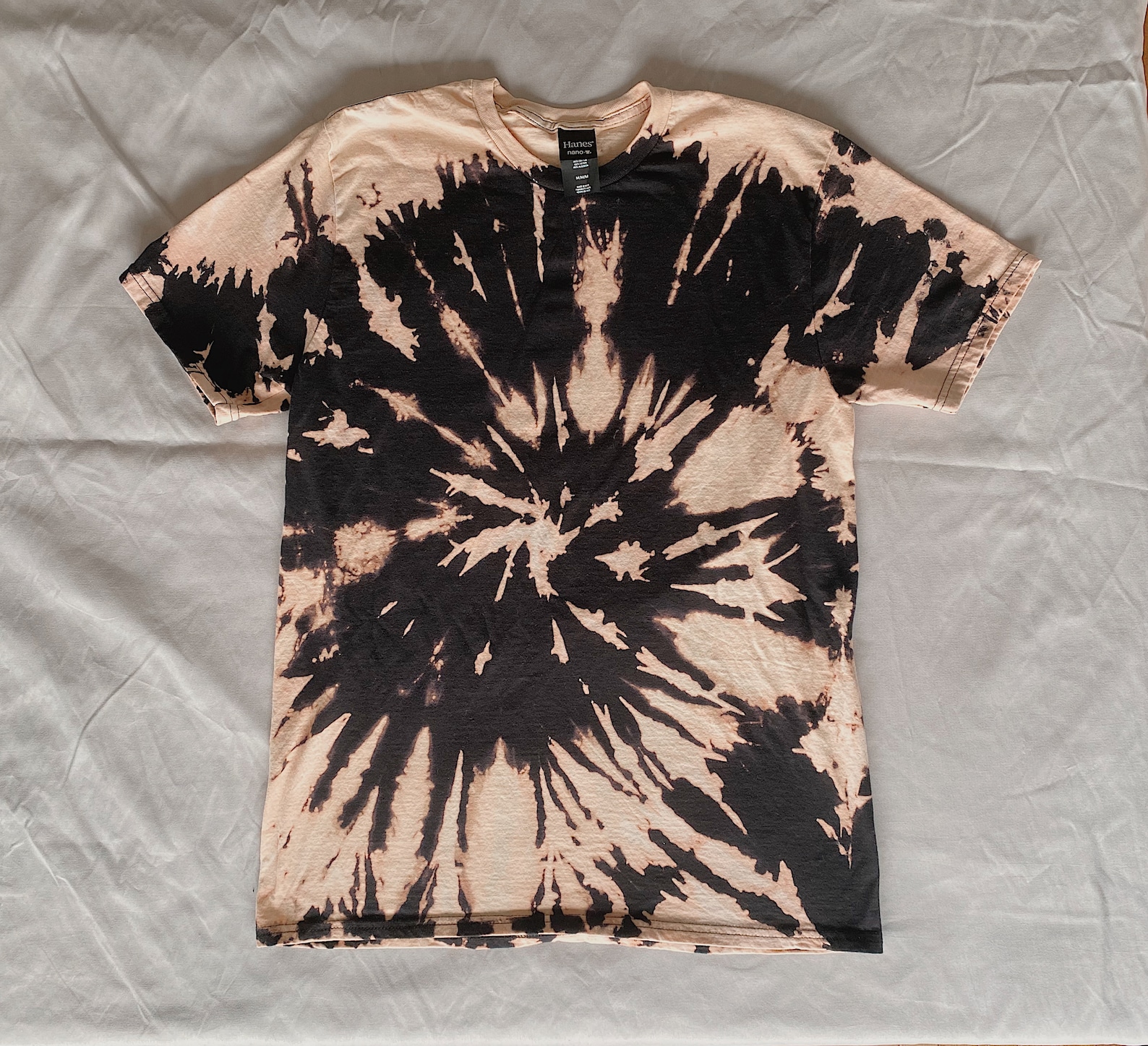 M Bleach Dye Spiral tshirt Etsy