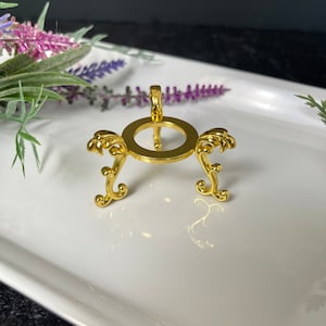 Gold Sphere Stand, Medium to Small Crystal/Stone Sphere Holder